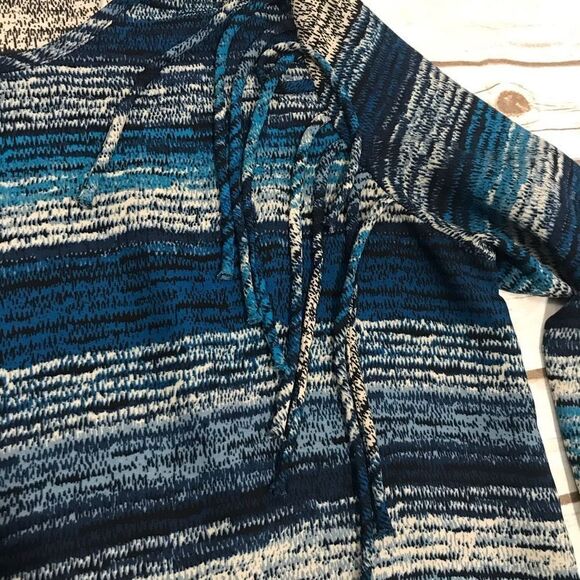 Ariat Blue Long Sleeve Fringe Etta‎ Blouse size large - Picture 4 of 13